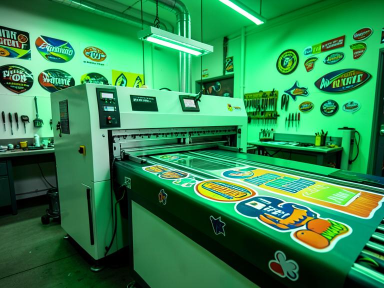 Custom decals being contour cut