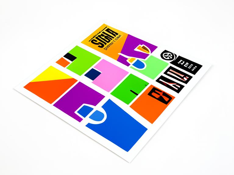 Colorful custom sticker sheet
